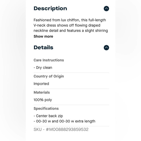 Dessy Collection Sleeveless Draped Chiffon Maxi Dress With Front Slit - Picture 10 of 10